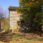 Christopher Taylor House, front view. This was moved to downtown Jonesborough from its original site nearby.